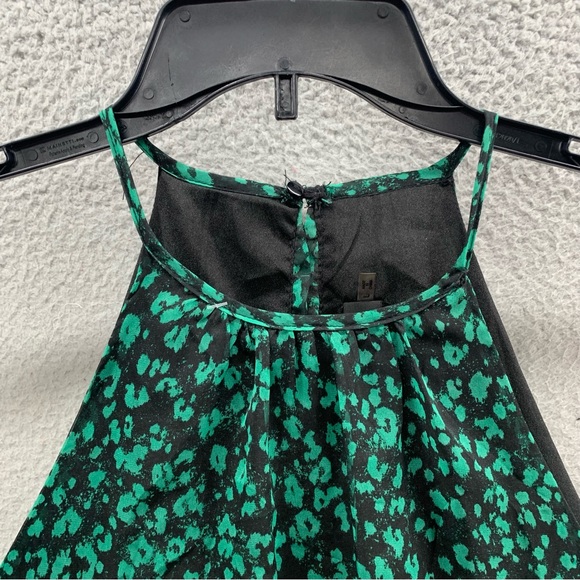 Do+Be Halter Spaghetti Strap Leopard Print Tiered Ruffle Side Bow Dress Size L - Picture 7 of 14